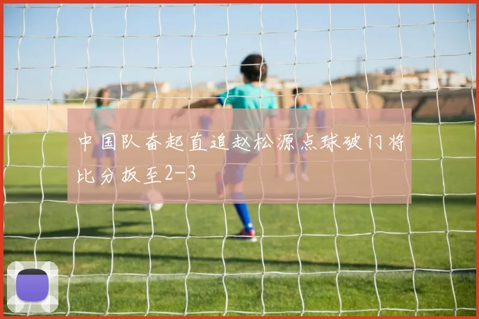 中国队奋起直追赵松源点球破门将比分扳至2-3